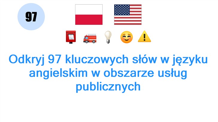 Odkryj 97 kluczowych słów w języku angielskim w obszarze usług publicznych